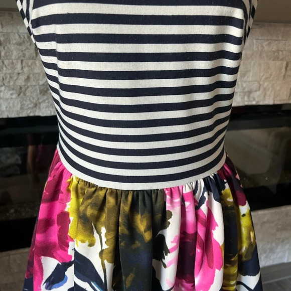 Just Taylor A-Line floral striped party dresss size 6 - Picture 4 of 9